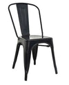 CozyCraft - Set of 2 Replica Tolix Metal Dining Chairs - Black/White