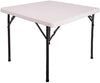 CozyCraft - Compact Square Plastic Folding Table for Indoor/Outdoor