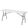 CozyCraft - White PVC Folding Table for Events and Dining