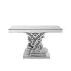 Modern Silver Console Table - Handcrafted Mirrored Design by CozyCraft